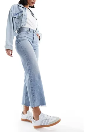 ASOS Ankle grazer straight leg jean in light mid - MBLUE