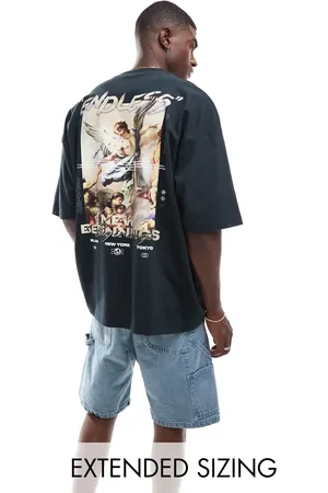 ASOS Extreme oversized t-shirt in heavyweight 220gsm with renaissance back print