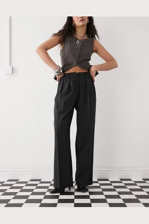 Motel Syra pleated trouser in pinstripe