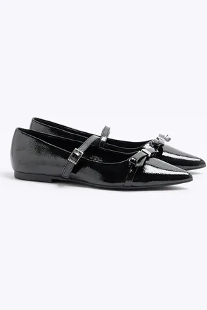River Island Pointed mary jane ballet in