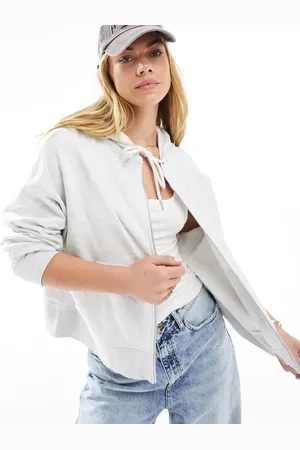 ASOS Zip through hoodie with double ended zip in marl