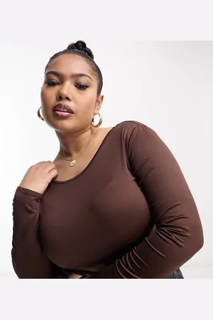 Threadbare Plus super stretch scoop back bodysuit in