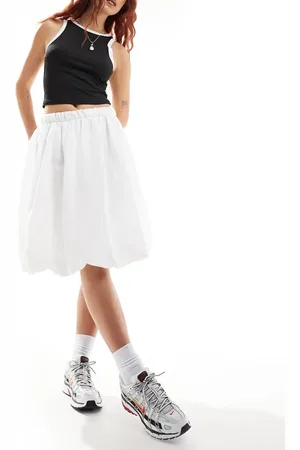 COLLUSION Poplin midi puffball skirt in