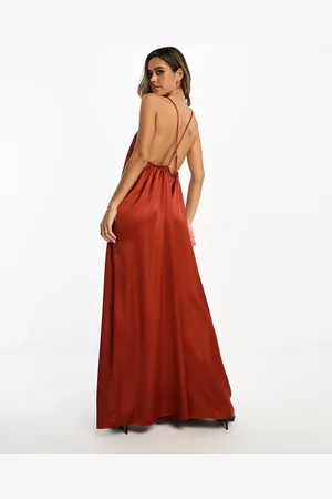 ASOS Low back satin jumpsuit in