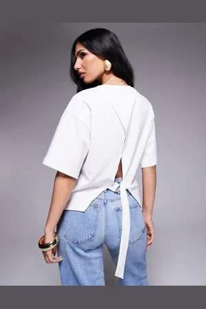ASOS Cinched d ring back oversized t shirt in