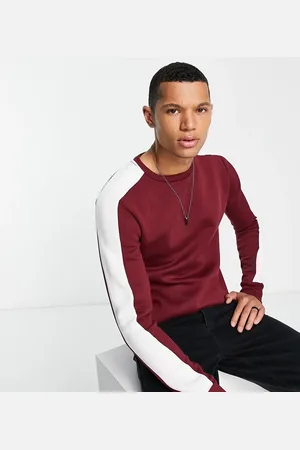 Le Breve Tall panel sweatshirt in burgundy