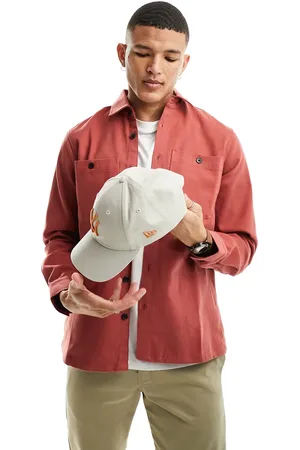 Harry Brown Utility cord overshirt in dark red