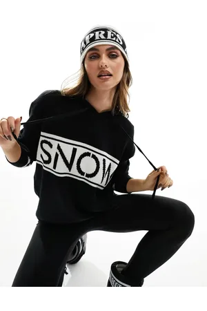 Threadbare Ski hooded jumper in monochrome