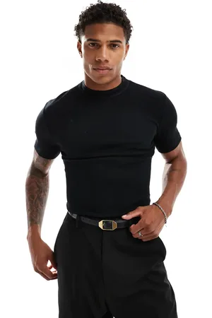 ASOS Muscle fit rib t-shirt in