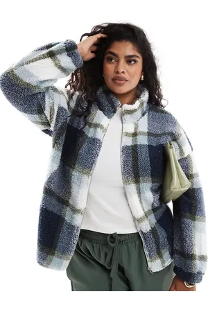 Noisy May Zip through fleece in check