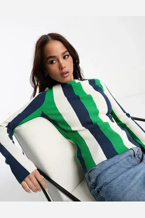 & OTHER STORIES Knitted jumper in and green stripe