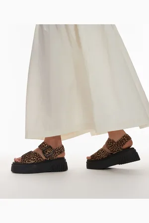 Clarks Evamar wish sandal in leopard print