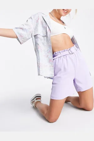 Heartbreak Belted shorts co-ord in lilac