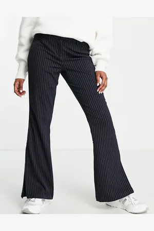 Pimkie Tailored co-ord flare trousers in pinstripe navy
