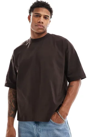 ASOS Heavyweight oversized boxy t-shirt 240gsm in dark