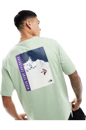 The North Face Snowboard retro back graphic t-shirt in sage Exclusive at ASOS