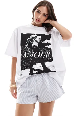 ASOS Oversized t-shirt with amour magazine photographic in