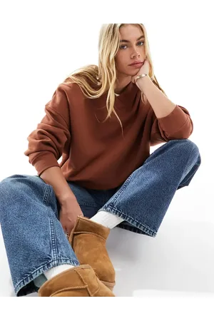 ASOS V neck oversized sweatshirt in
