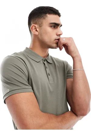 ASOS Pique polo shirt in khaki