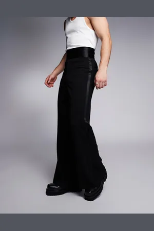 ASOS Smart vintage flare trousers with cummerbund waistband in