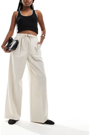 ASOS Tailored pull on trousers in stone