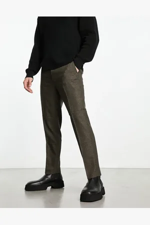 Original Penguin Slim cropped smart trousers in check