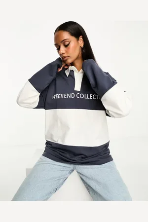 ASOS Striped rugby shirt in and ecru