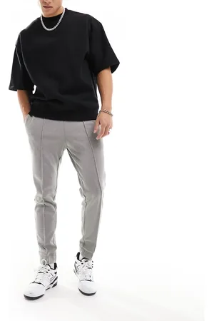 Harry Brown Drawstring pintuck joggers in light