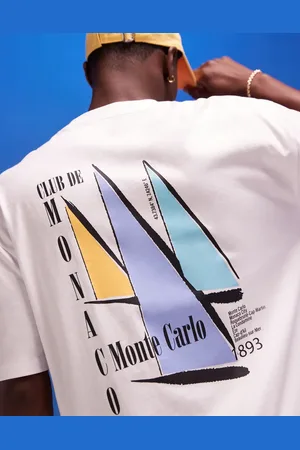 ASOS Oversized t-shirt in with back yacht print