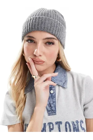 ASOS Fisherman rib beanie in grey marl