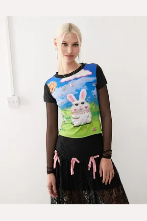 Heretic Nine Bunny printed long sleeve t-shirt in multi