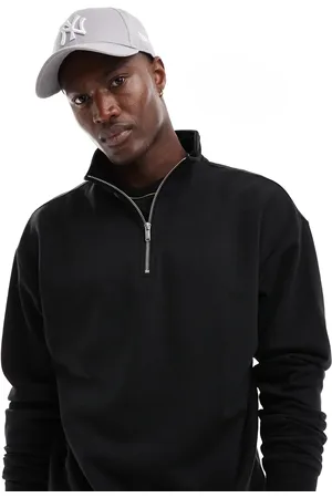 New Look 1/4 zip funnel neck sweat in