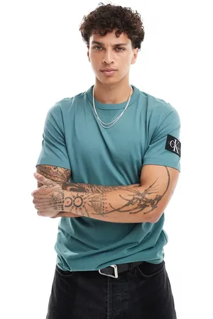 Calvin Klein Badge t-shirt in turquoise