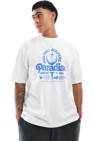 ASOS Oversized t-shirt with front print in off
