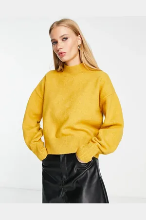 & OTHER STORIES Mock neck jumper in mustard
