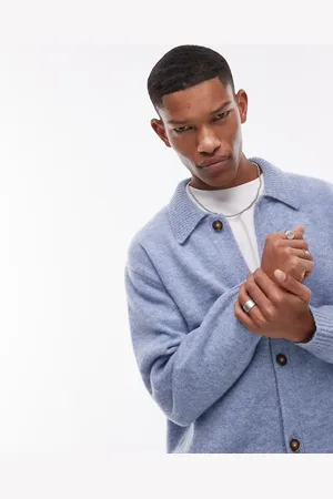 Topman Collared cardigan in light