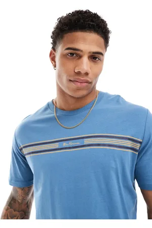 Ben Sherman Crew neck stripe t-shirt in blue