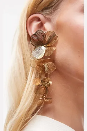 MANGO Floral dorp earings in