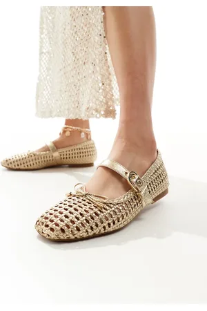 Stradivarius Woven ballet flat in
