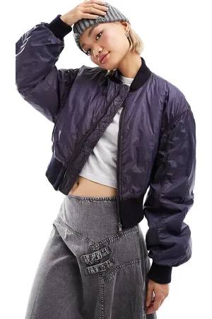 COLLUSION Washed bomber jacket in