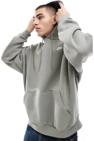 Nike Club crew hoodie in light khaki