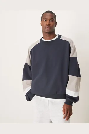 ASOS Extreme oversized boxy sweatshirt with colour block panels in grey