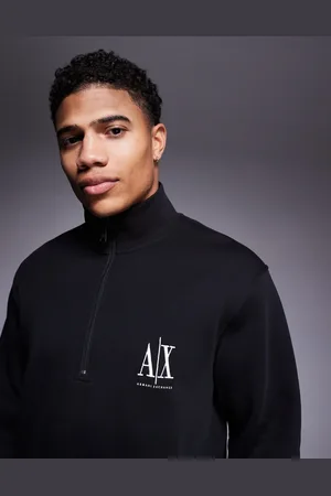 Armani Exchange Logo half zip sweatshirt in