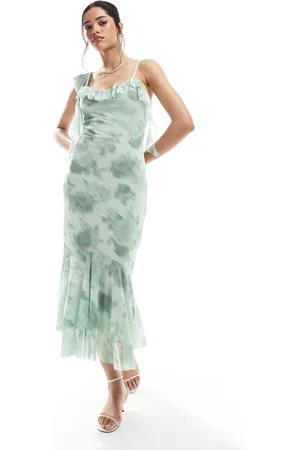 New Look Asymetric midi dress in floral