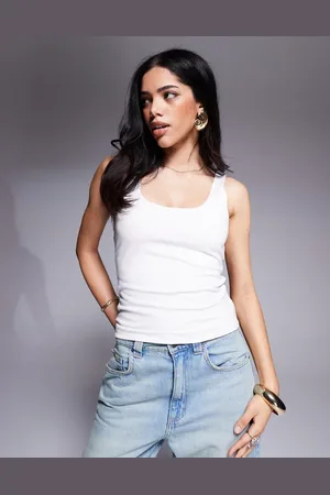 ASOS Double layer square neck tank top in