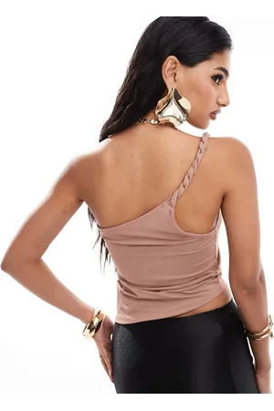 ASOS Twist shoulder asymmetric top in