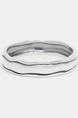 ASOS Sterling band ring with molten design in