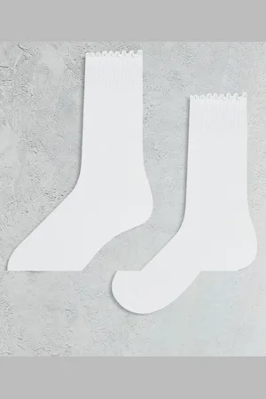 Cotton On Cotton On 2 pack the perfect pair frill rib crew sock in