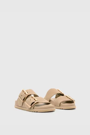 AllSaints Sian leather sandals in sand