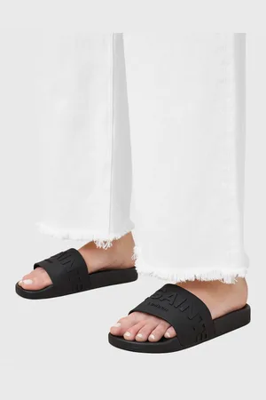 AllSaints Biggy rubber sliders in